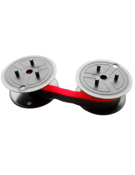 Farbbandfabrik Original-Farbband - schwarz/rot -Kompatibel mitHermes 230-4 als Doppelspule Gr.51-