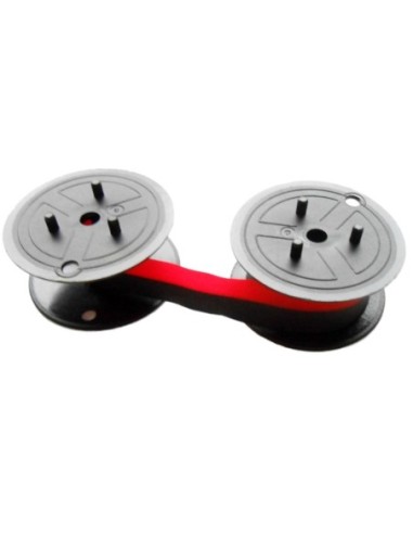 5XFarbband - schwarz-rot- kompatibel mit Swintec SW 11 als Doppelspule-SwintecSW11- Gr.51- Farbbandfabrik Original